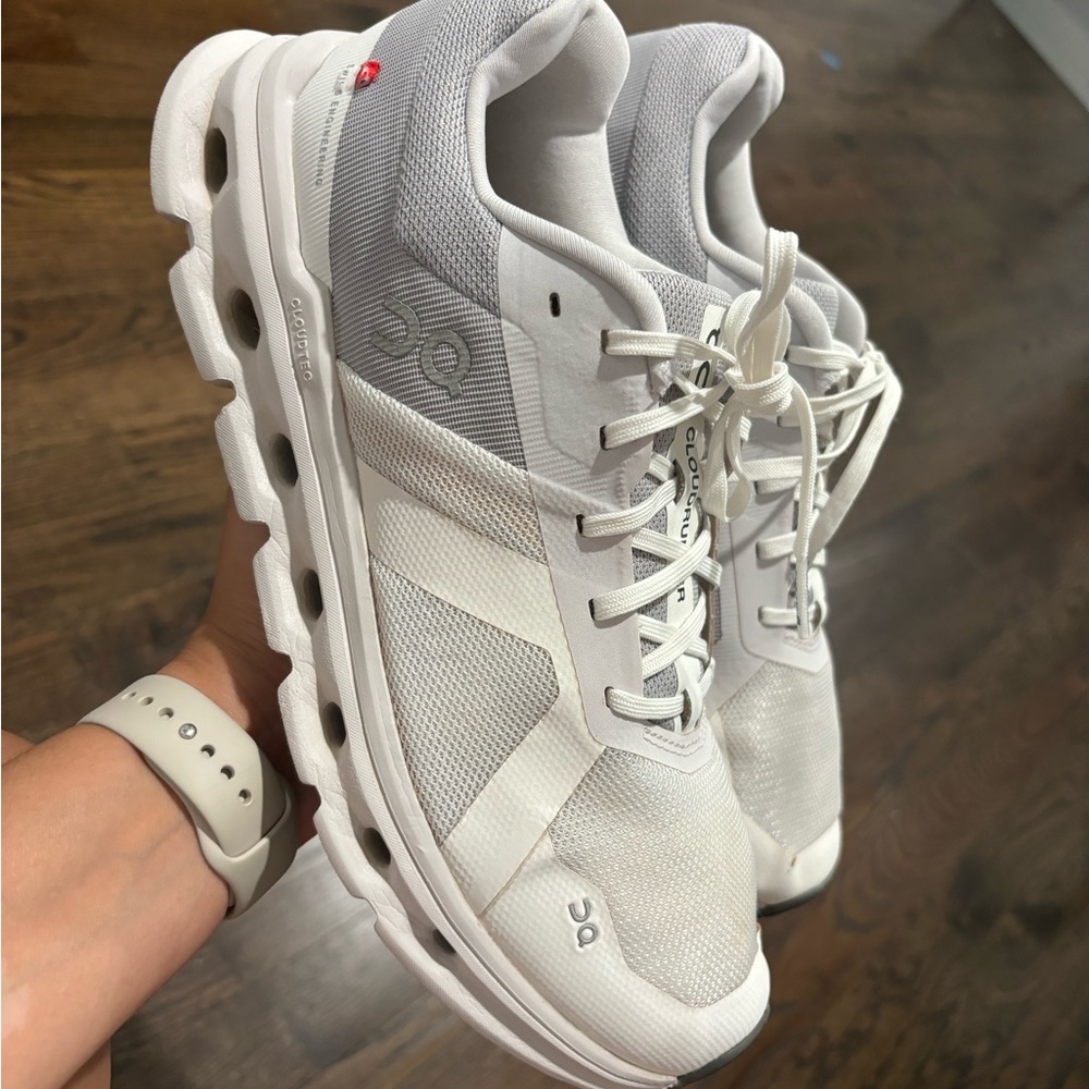 On Running Men's Gray and White Athletic Shoes